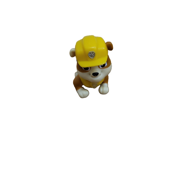 Paw Patrol Rubble Action Figure – Yellow Construction Pup Spin Master Pre-Owned - Picture 1 of 8
